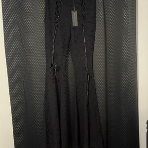 Dolls kill Black Lace-Up Flared Pants (low rise)